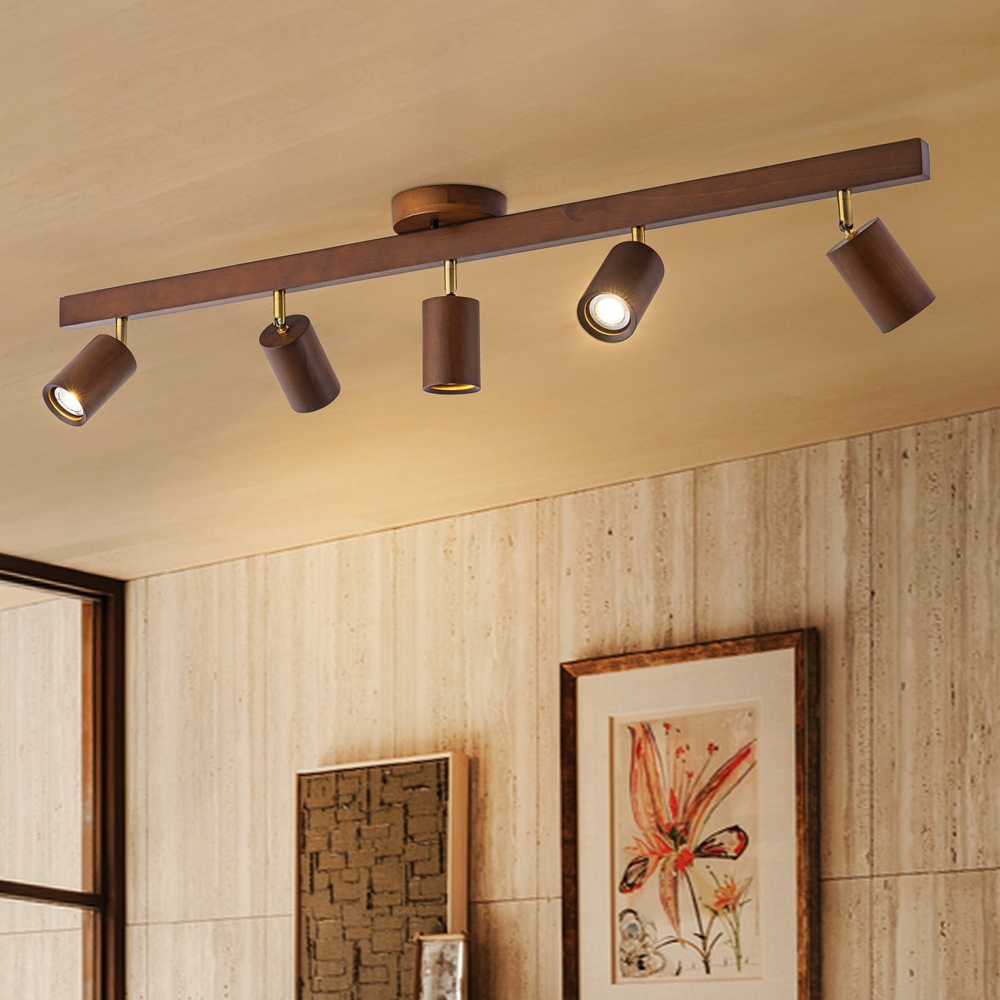 Plafonnier avec spots orientables gras