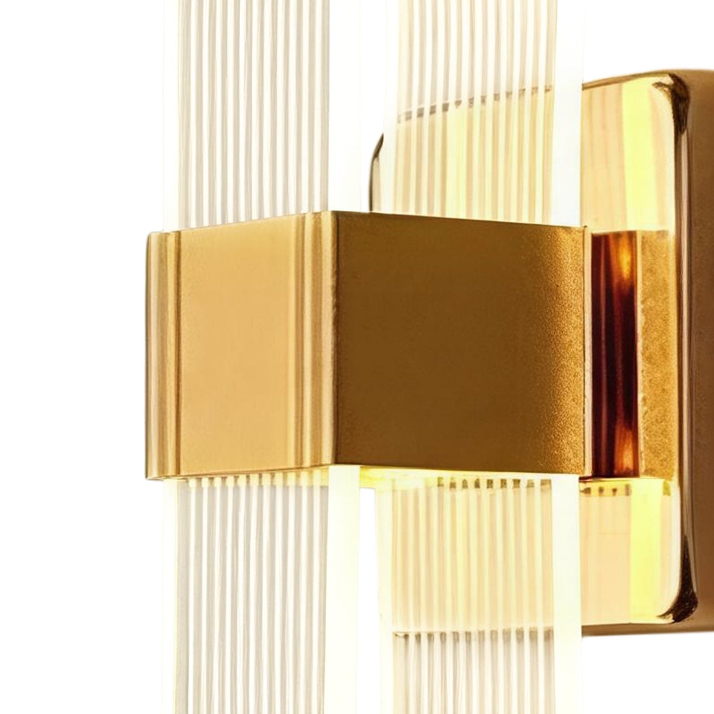 LED wall light with a ribbed shade