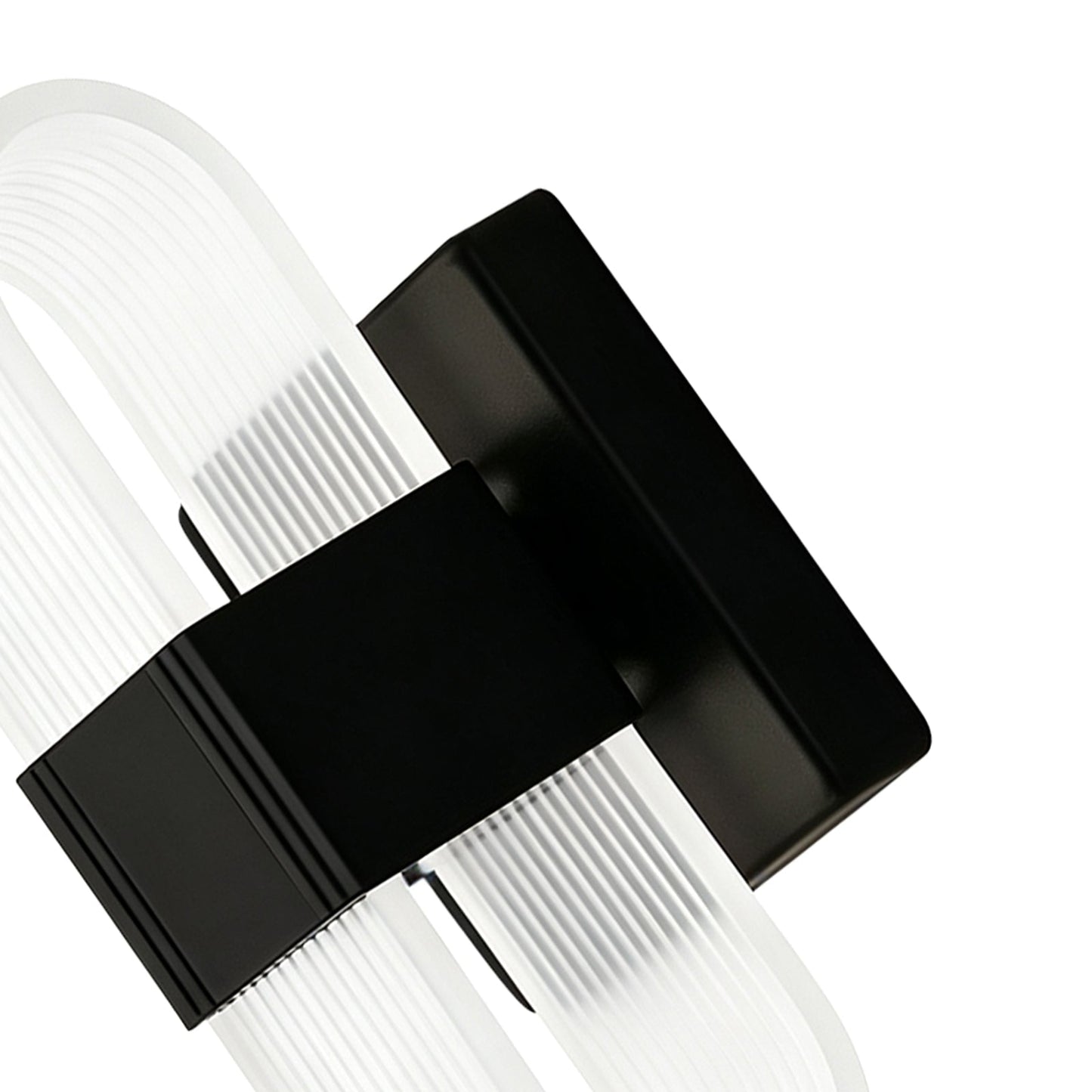 LED wall light with a ribbed shade
