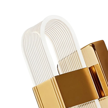 LED wall light with a ribbed shade