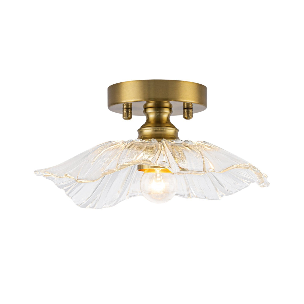 Lampa sufitowa szklany kwiat lotosu