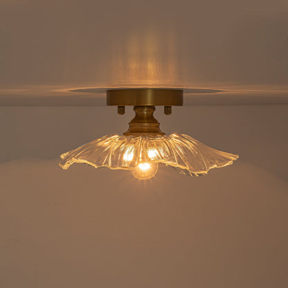 Lampa sufitowa szklany kwiat lotosu