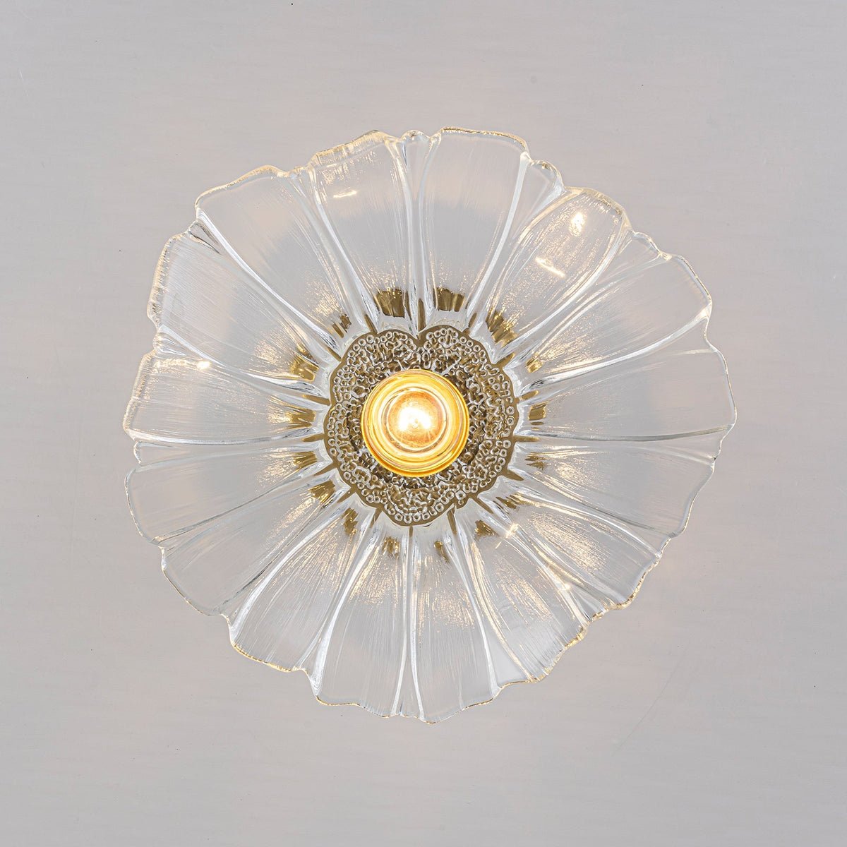 Lampa sufitowa szklany kwiat lotosu