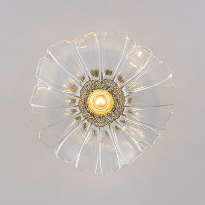 Lampa sufitowa szklany kwiat lotosu