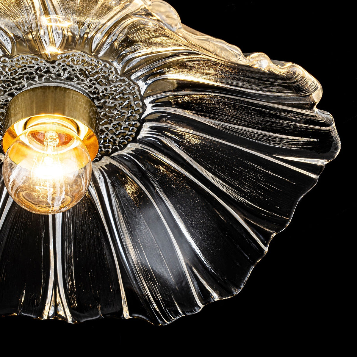 Lampa sufitowa szklany kwiat lotosu