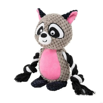 Jouet en peluche pour chien avec corde
