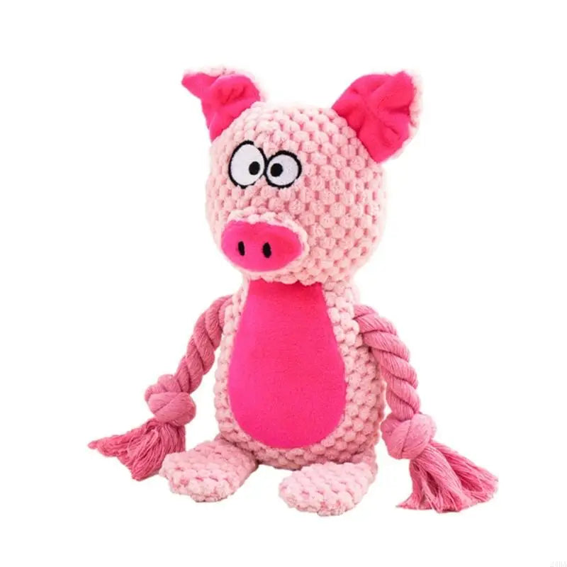 Jouet en peluche pour chien avec corde