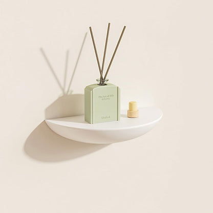 Semicircular wall shelf