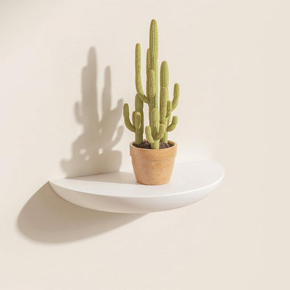 Semicircular wall shelf