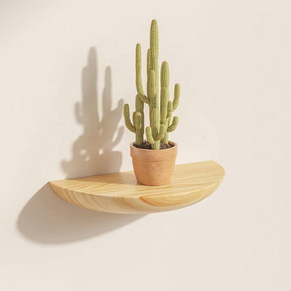 Semicircular wall shelf