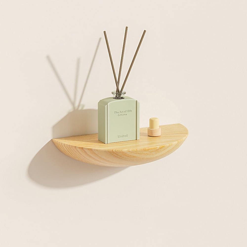 Semicircular wall shelf