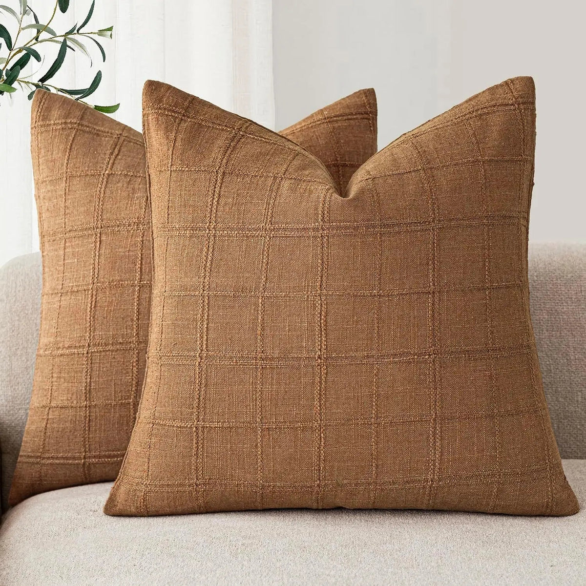 Plaid pillowcase
