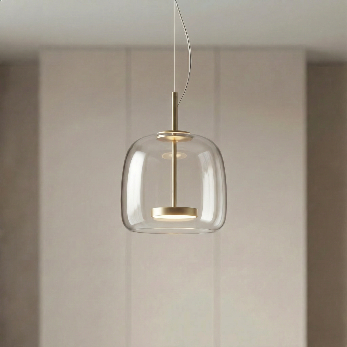 Lampa wisząca szklana