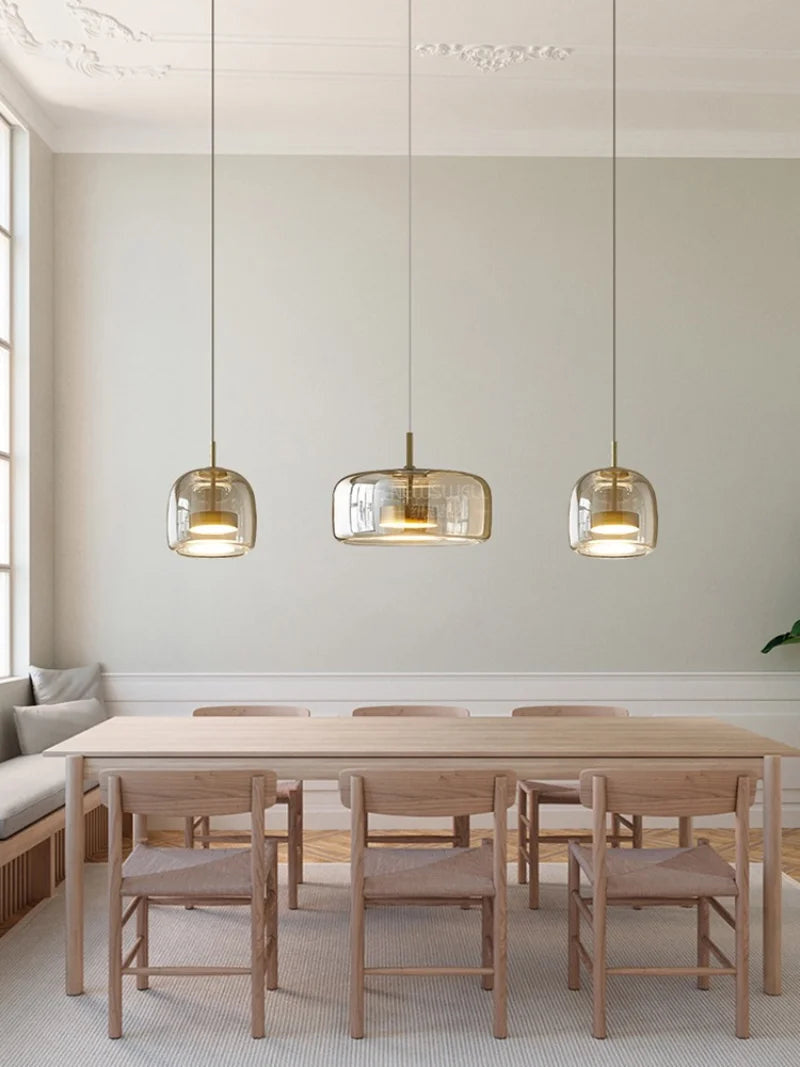 Lampa wisząca szklana