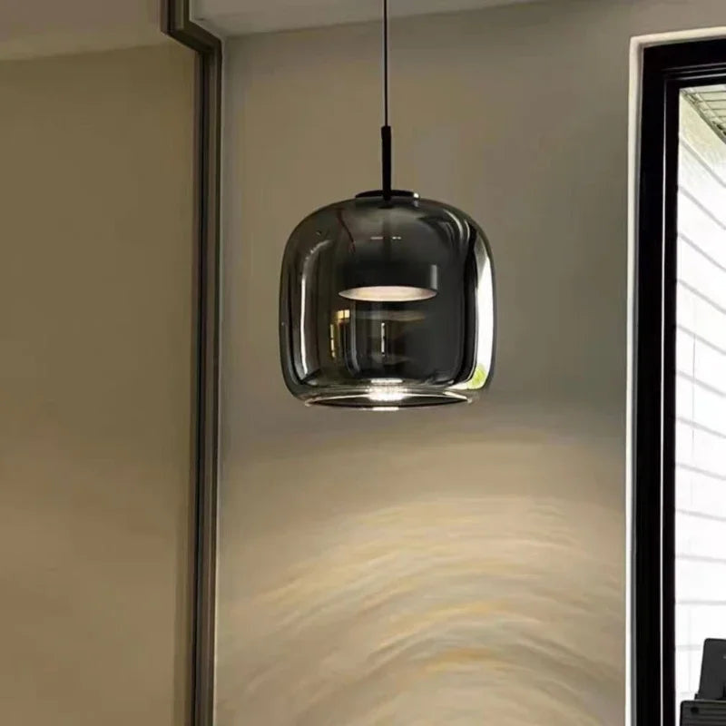 Lampa wisząca szklana