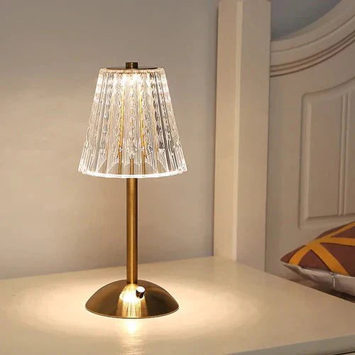 Lampa stołowa LED bezprzewodowa z dotykowym sterowaniem i regulacją jasności oraz 3 barwami światła