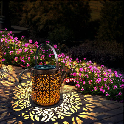 Solarna Lampa Ogrodowa LED w Formie Gwiazd z Efektem Deszczu Światła 80 cm