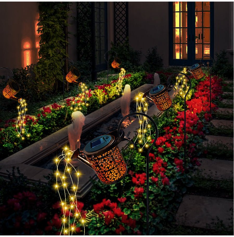 Solarna Lampa Ogrodowa LED w Formie Gwiazd z Efektem Deszczu Światła 80 cm