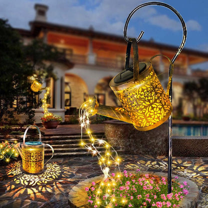 Solarna Lampa Ogrodowa LED w Formie Gwiazd z Efektem Deszczu Światła 80 cm