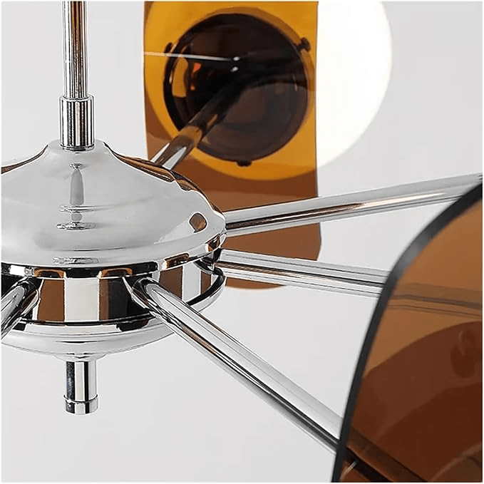 Żyrandol Bauhaus retro E27 8-punktowy LED do salonu