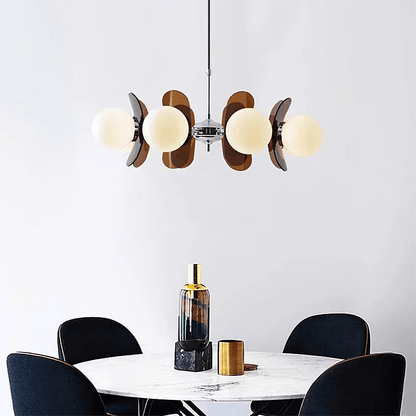 Żyrandol Bauhaus retro E27 8-punktowy LED do salonu