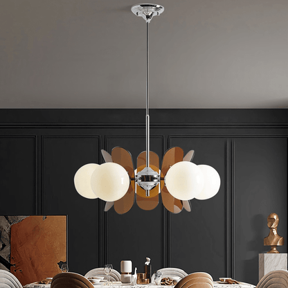 Żyrandol Bauhaus retro E27 8-punktowy LED do salonu