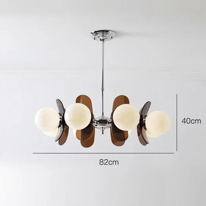 Żyrandol Bauhaus retro E27 8-punktowy LED do salonu