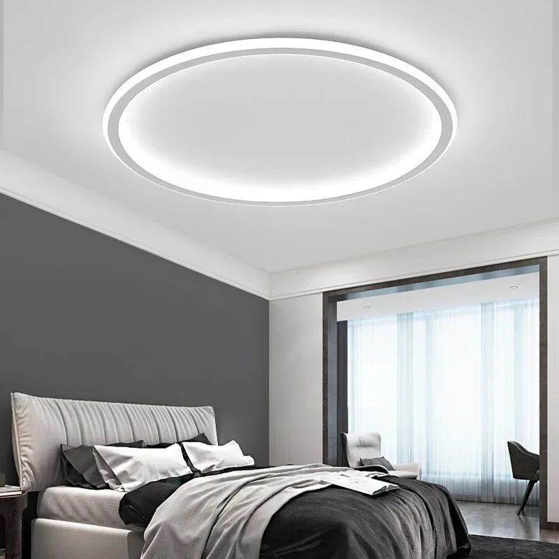 Plafonnier LED rond et plat