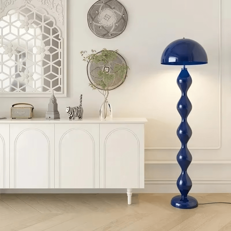 Lampa podłogowa LED w stylu skandynawskim z 3 punktami światła i gwintem E27