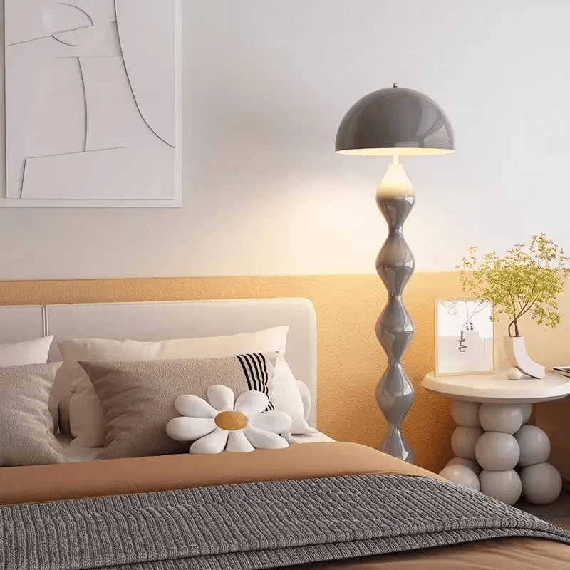 Lampa podłogowa LED w stylu skandynawskim z 3 punktami światła i gwintem E27