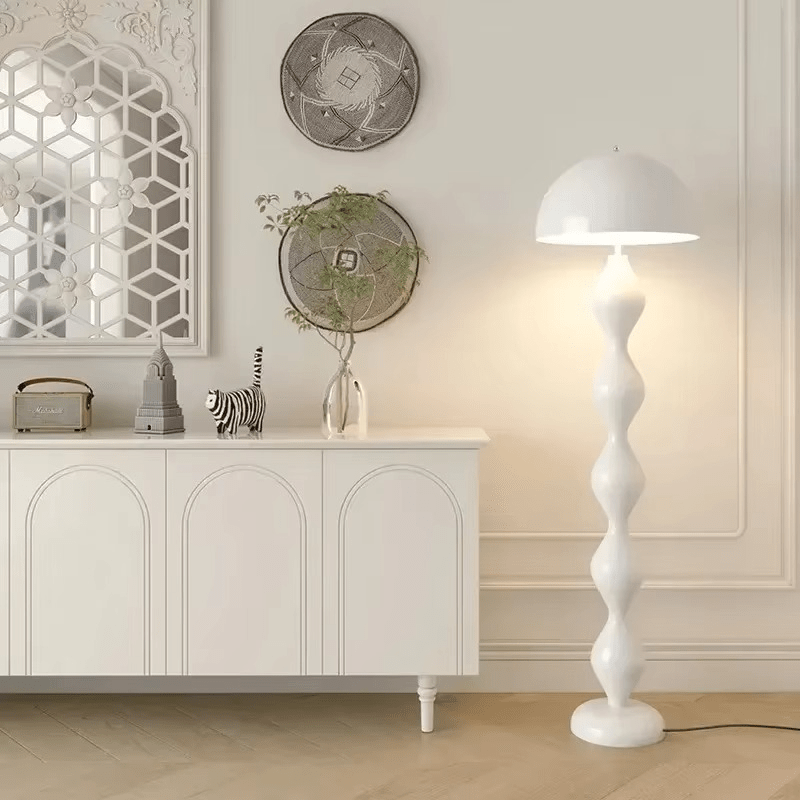 Lampa podłogowa LED w stylu skandynawskim z 3 punktami światła i gwintem E27