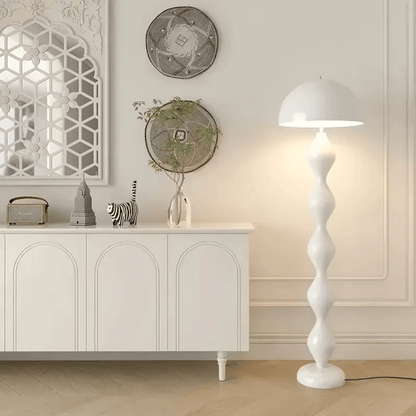 Lampa podłogowa LED w stylu skandynawskim z 3 punktami światła i gwintem E27