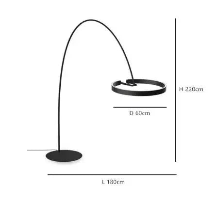 Lampa podłogowa LED w stylu skandynawskim z regulowaną wysokością i trzonkiem E27