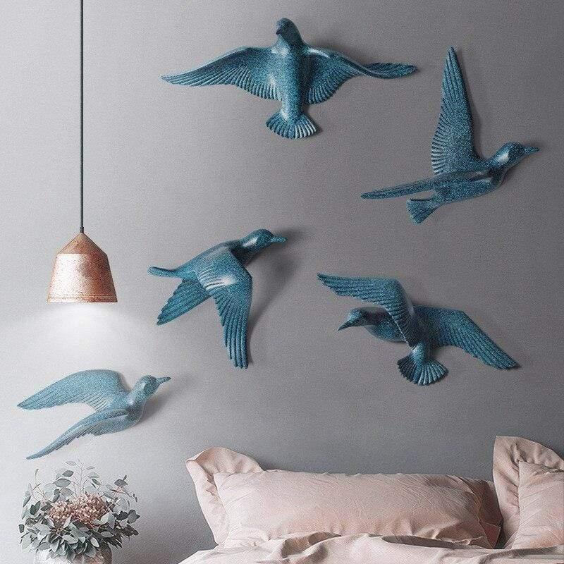 Figurine d’oiseau 3D à fixer au mur