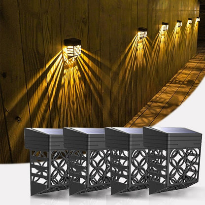 Zestaw 4 lamp ściennych LED na baterie do oświetlenia zewnętrznego z montażem na ścianie