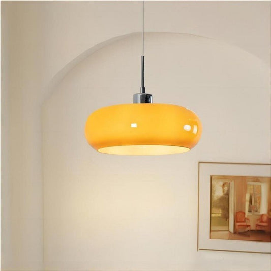 Round glass pendant lamp