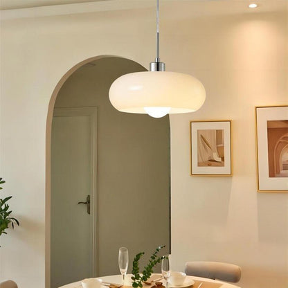 Lampe suspendue ronde en verre