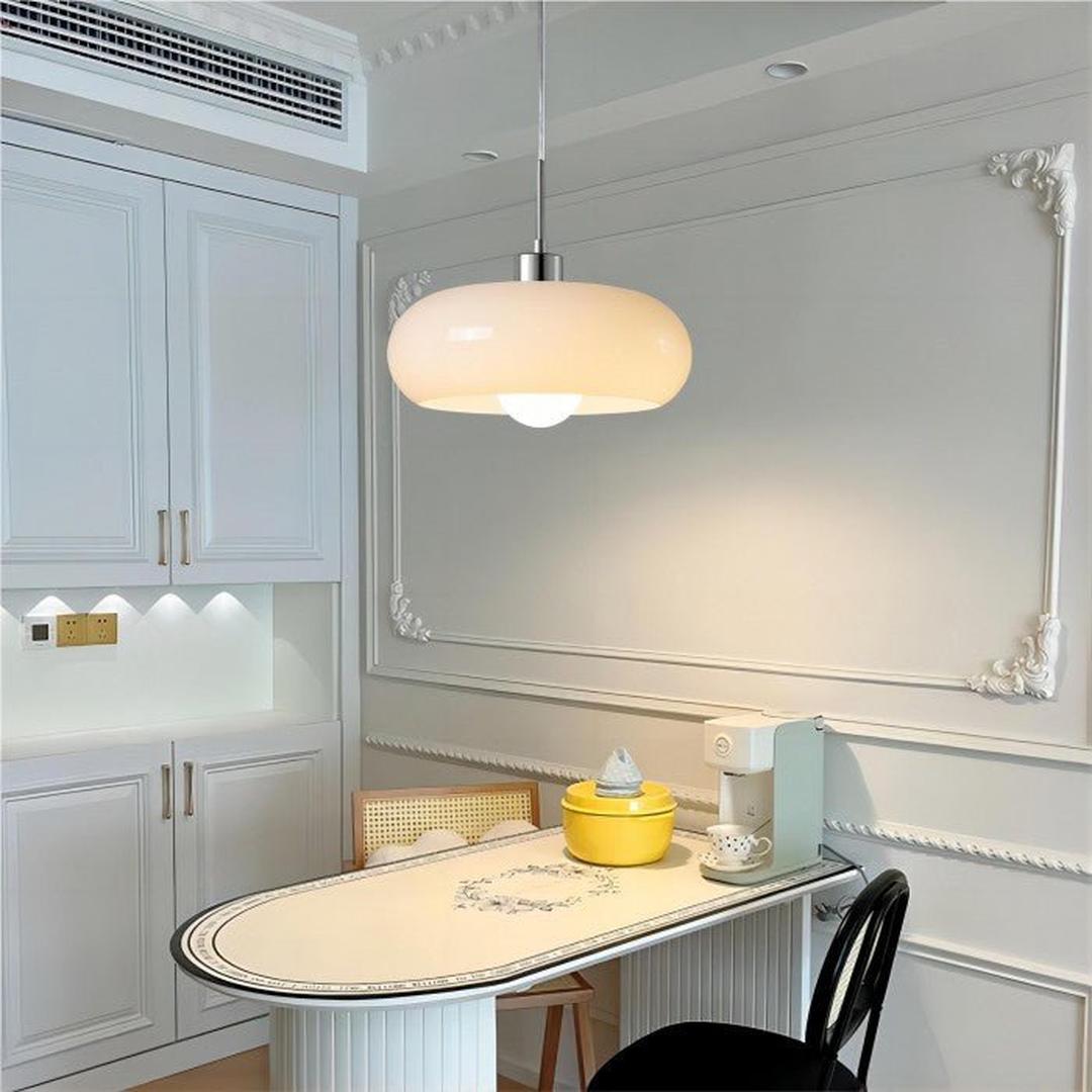 Lampe suspendue ronde en verre