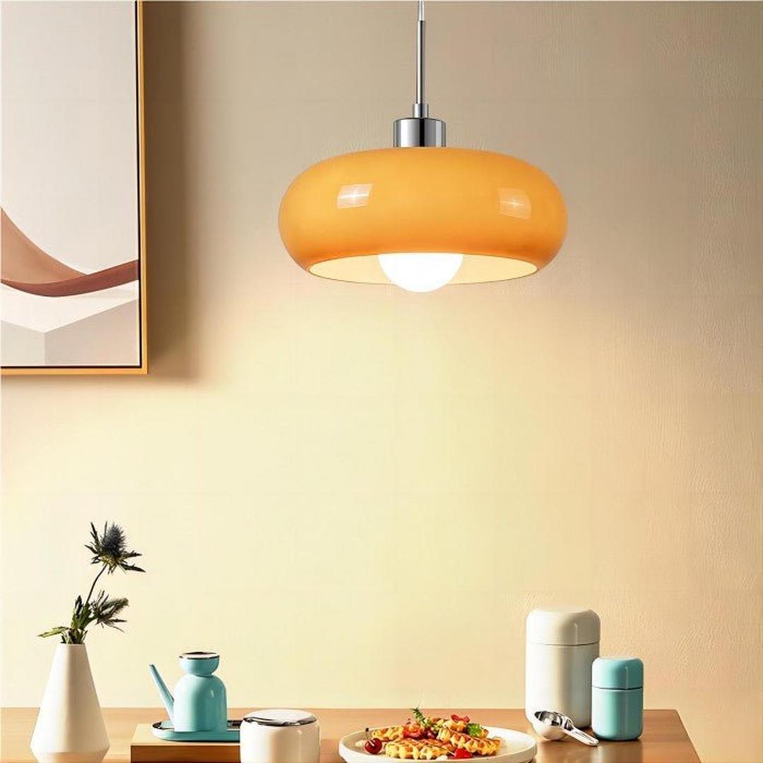 Lampe suspendue ronde en verre