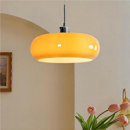 Lampe suspendue ronde en verre