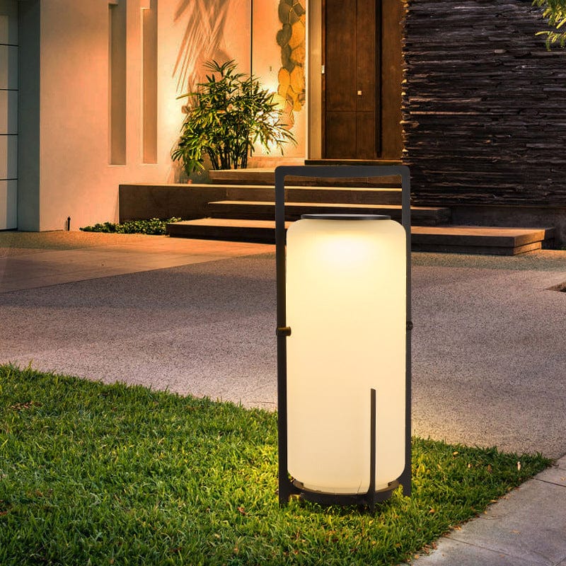 Lamp ogrodowa solarna LED ze stali nierdzewnej i szkła z gwintem E27