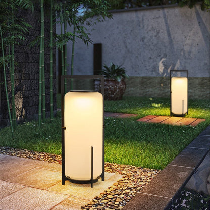 Lamp ogrodowa solarna LED ze stali nierdzewnej i szkła z gwintem E27