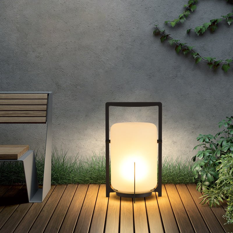 Lamp ogrodowa solarna LED ze stali nierdzewnej i szkła z gwintem E27