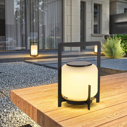 Lamp ogrodowa solarna LED ze stali nierdzewnej i szkła z gwintem E27