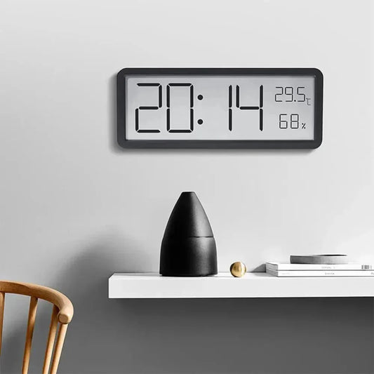 Horloge murale LED avec température