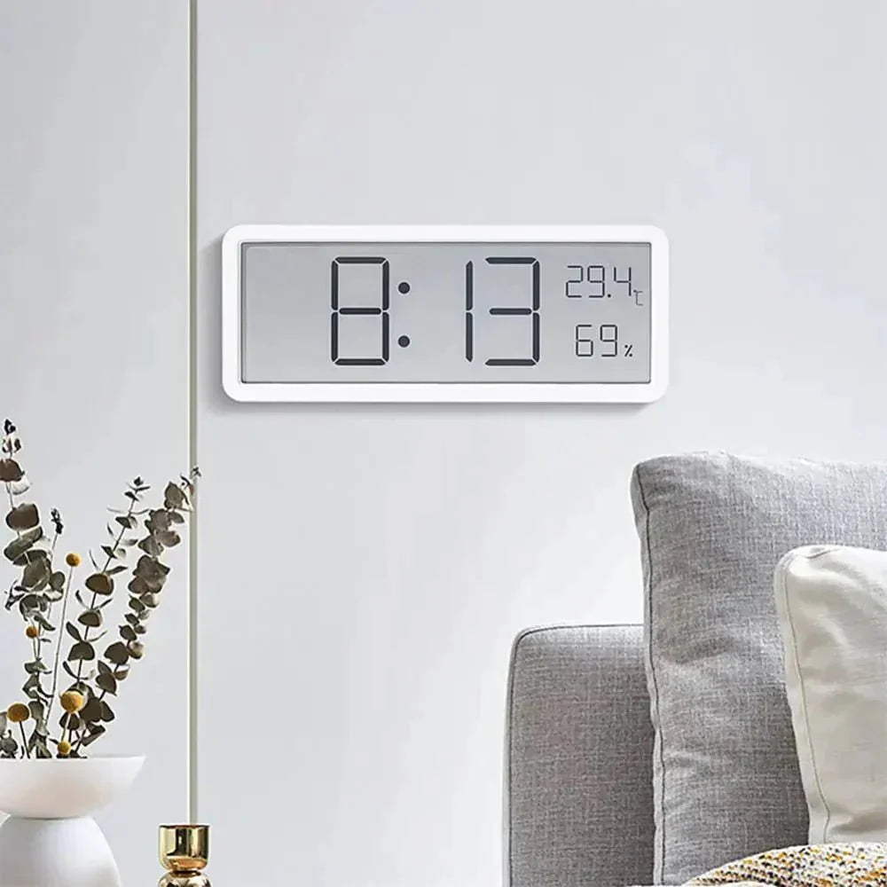 LED Zegar Ścienny Cyfrowy z Wyświetlaczem Czasu i Temperatury