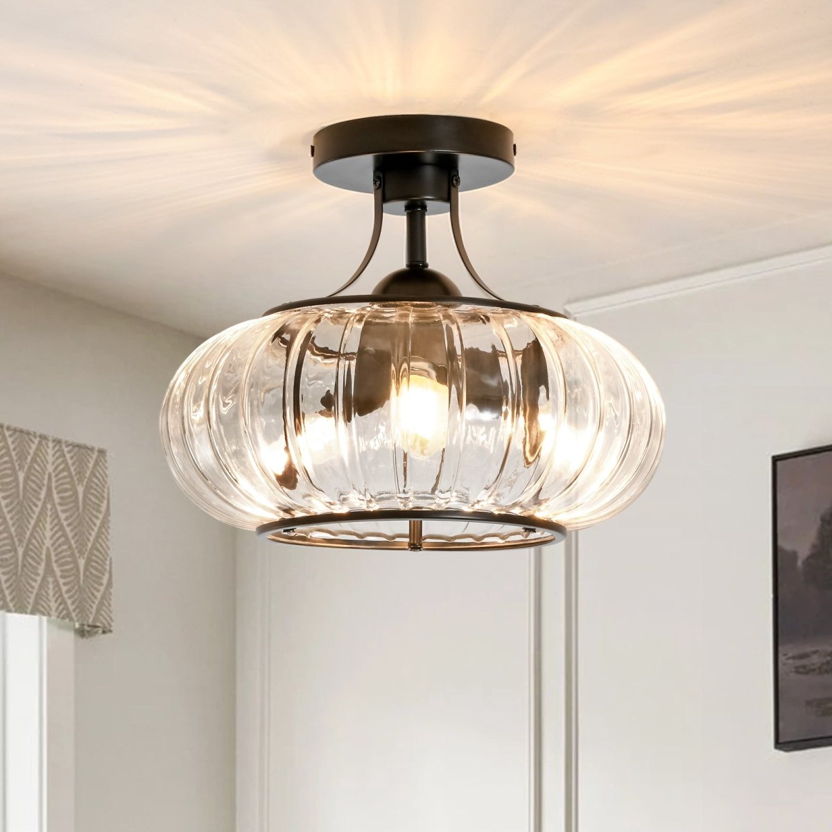 Lampa sufitowa szklana 3-punktowa