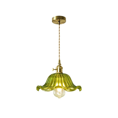 Skleněná závěsná lampa Lotos