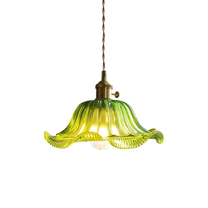 Skleněná závěsná lampa Lotos