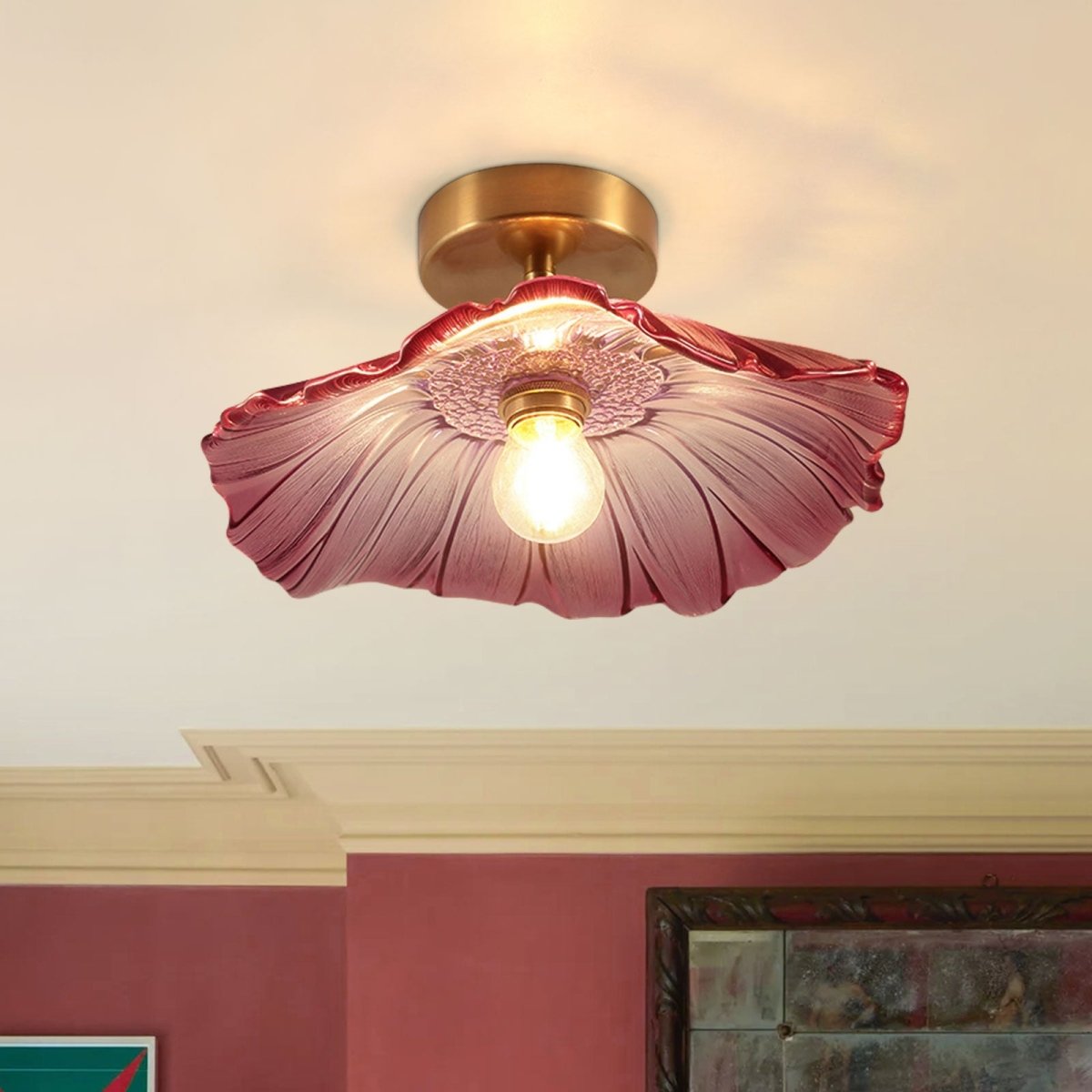 Stropní lampa lotosový květ